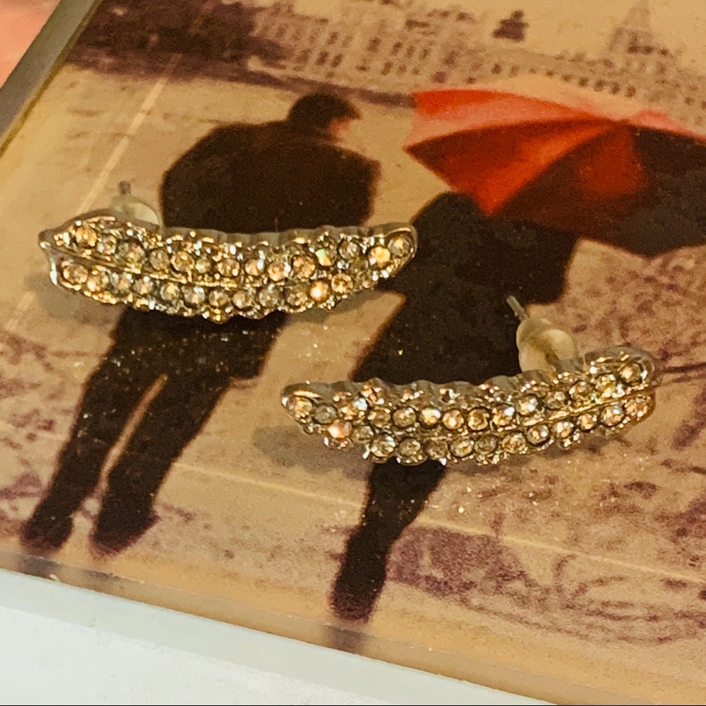 🍃🆕 Leaf Shape Silver Stud Earrings